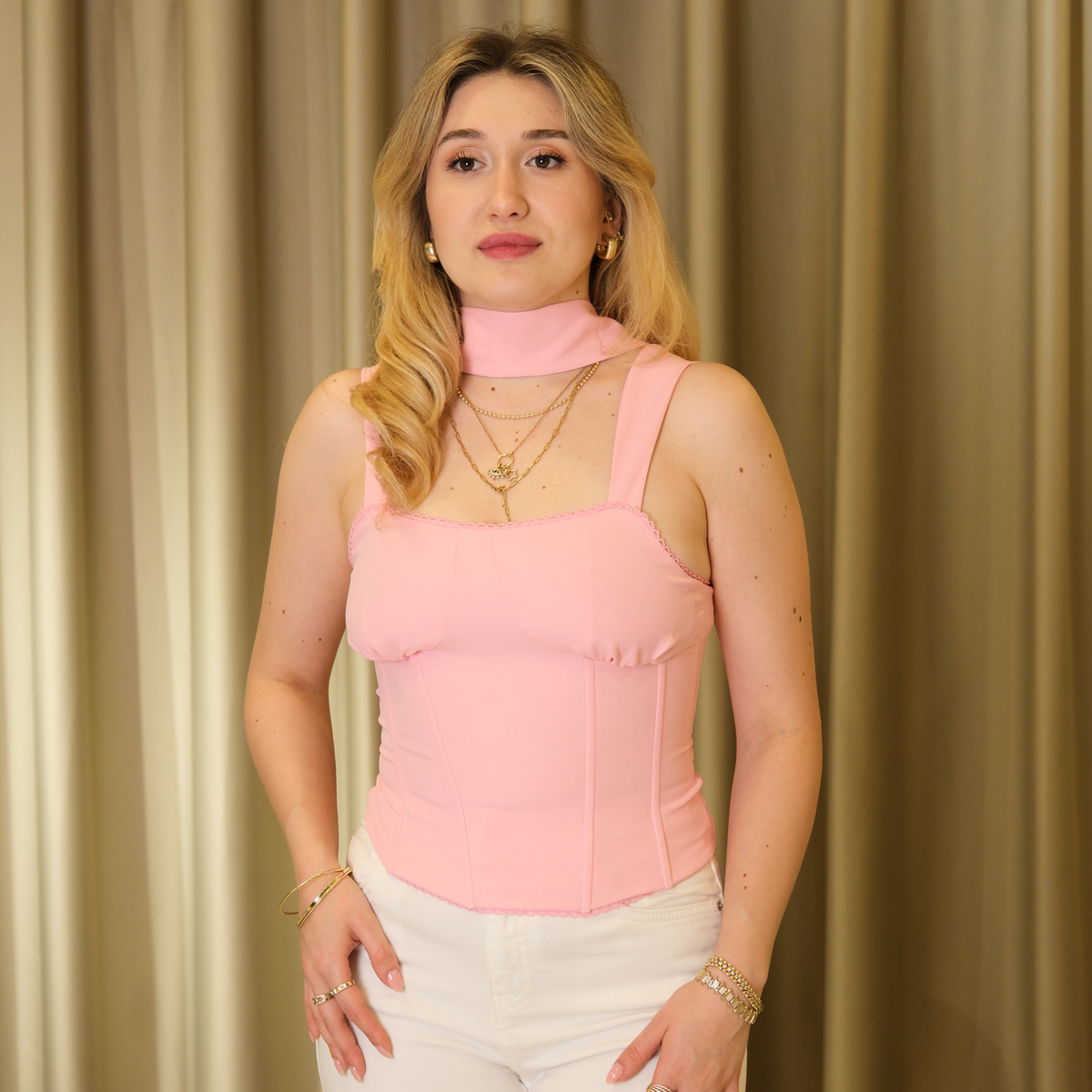 Fular Detaylı Büstiyer